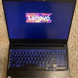 Lenovo Black Laptop with Illuminated Keyboard